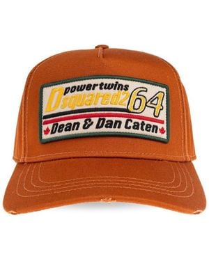 DSquared² Logo Patch Baseball Cap - Orange