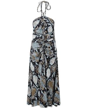 Proenza Schouler Halterneck Cut-Out Sleeveless Dress - White