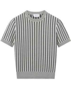 McQueen Striped Knit Top - Grey