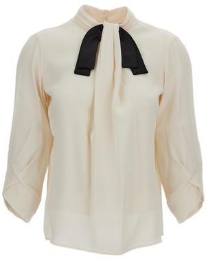 Elisabetta Franchi Tie-Detailed Shirt - White