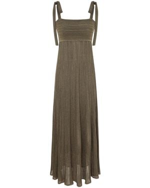 Zimmermann Wanderlust Metallic Maxi Dress - Natural
