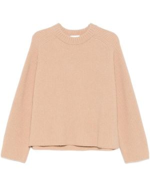 forte_forte Long-Sleeve Knit Top - Natural