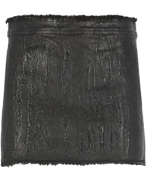 Rick Owens Denim Mini Skirt - Black