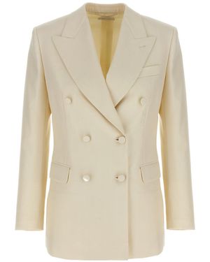 Brioni Double-Breasted Blazer - Natural