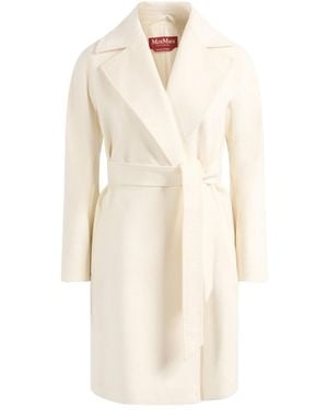 Max Mara Studio Mstdravenna Belted Coat - White