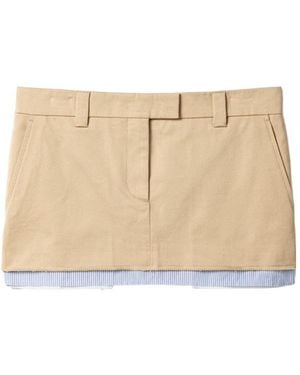Miu Miu Chino Miniskirt - Natural