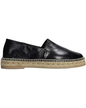 Ami Paris Leather Espadrilles - Black