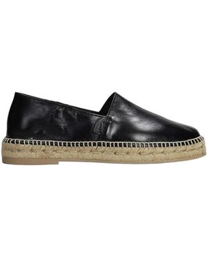 Ami Paris Leather Espadrilles - Black