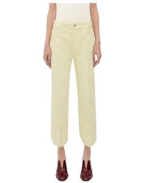 Bottega Veneta Curved Shape Wash Denim Trousers - Natural