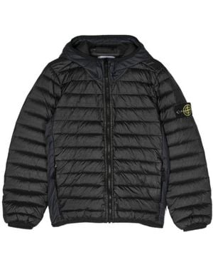 Stone Island Junior Logo Patch Padded Jacket - Black