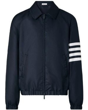 Thom Browne Shiny Ripstop 4-Bar Track Jacket - Blue