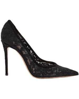 Gianvito Rossi Handmade Lace High Heels - Black