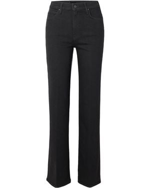 Mother High-Rise Straight-Leg Jeans - Black