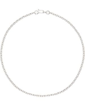 NUMBERING Cable Necklace - White