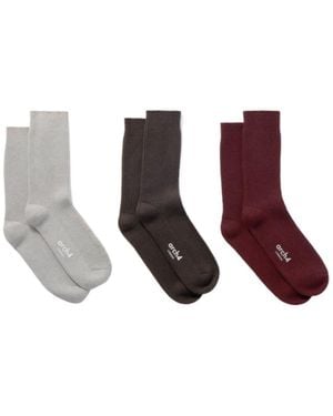 arch4 Lucia 3-Pair Ribbed Cashmere Socks - White