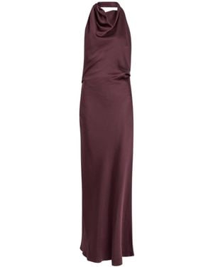 Jonathan Simkhai Reannon Draped Silk Gown - Purple