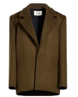 Saint Laurent Minimalist Singlebreasted Overcoat - Green