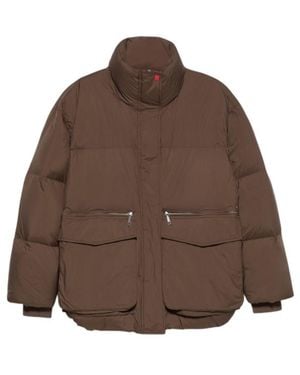 MAX&Co. Oversized Padded Bomber Jacket - Brown