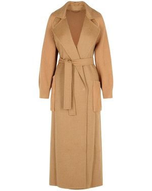 Max Mara Berard1234 Belted Knitted Coat - Natural