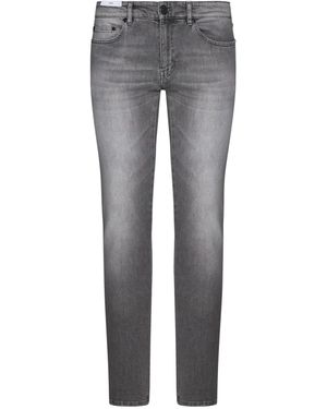 Pt Pantaloni Mid-Rise Slim-Fit Jeans - Grey