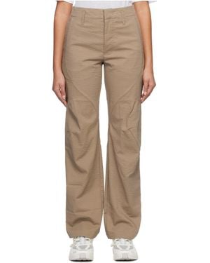 Post Archive Faction PAF Textured Straight-Leg Trousers - Natural