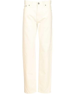 ZEGNA Logo Patch Straight-Leg Trousers - White