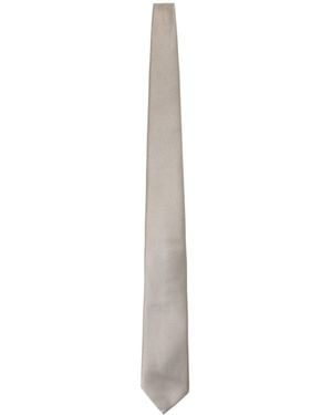 Giorgio Armani Textured Silk Tie - White