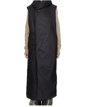 Rick Owens Sleeveless Cotton Coat - Black