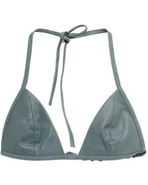 Rick Owens Leather Bra Top - Blue
