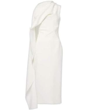 ROKSANDA Bridal Edith Draped Crêpe Midi Dress - White