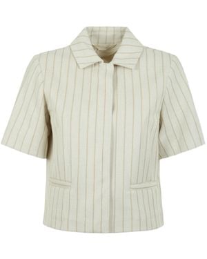 Max Mara Striped Jacket - White