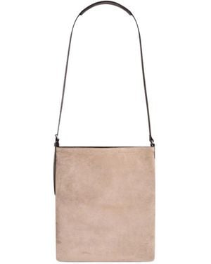 Dries Van Noten Suede Tote Bag - White