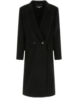Stella McCartney Chevron Double-Breasted Coat - Black