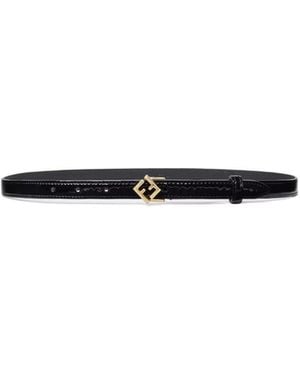 Fendi Ff Diamonds Belt - White