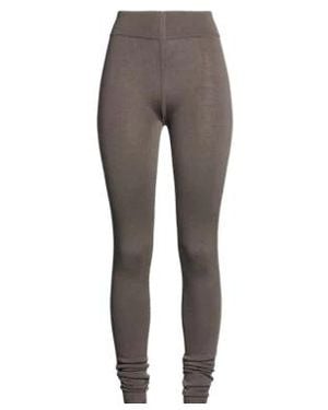 Rick Owens High-Waisted Form-Fitting Knit Leggings - Gray
