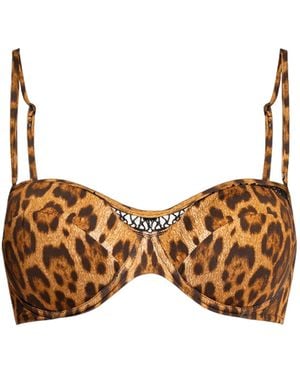 La Perla Logo Bikini Top - Brown