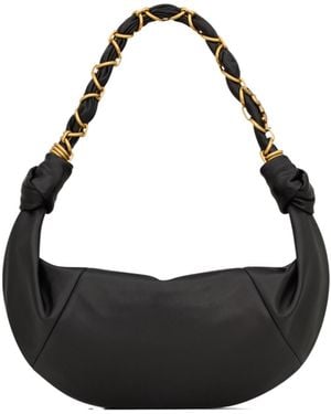 Saint Laurent Amalia Small Hobo Shoulder Bag - Black