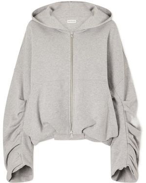 Dries Van Noten Cotton-Jersey Zip-Up Hoodie - Grey