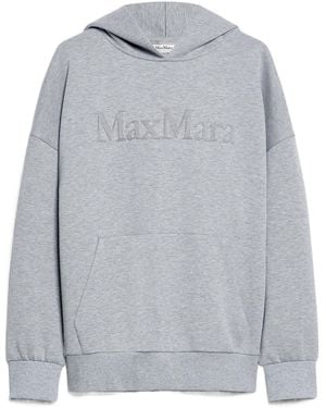 Max Mara 'S Logo Detailed Long-Sleeved Hoodie - Grey
