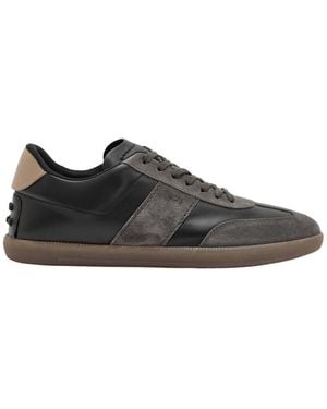 Tod's Color-Blocked Low-Top German Training Shoes - Black
