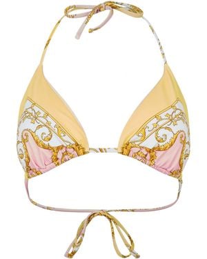 Versace Tie Bikini Top - Metallic