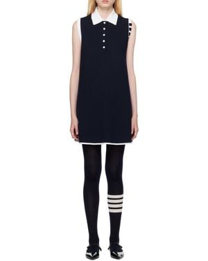 Thom Browne Signature 4-Bar Stripe Dress - Blue