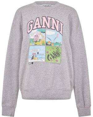 Ganni Sweatshirt - Gray