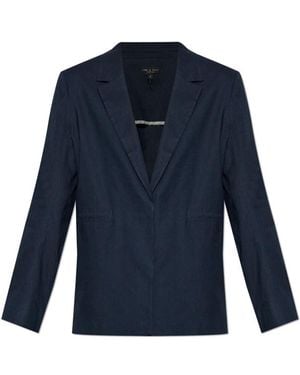 Rag & Bone Blazer With Open Lapels - Blue