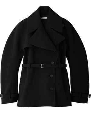 Jacquemus The Short Ovalo Trench Coat - Black