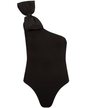 David Koma One-Shoulder Bow-Detail Body - Black