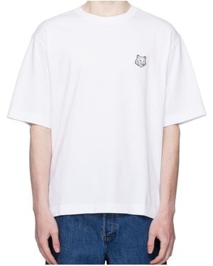 Maison Kitsuné Maison Kitsuné Fox Head Oversize T-Shirt - Pink