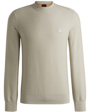 BOSS Logo-Appliqué Sweater - Gray