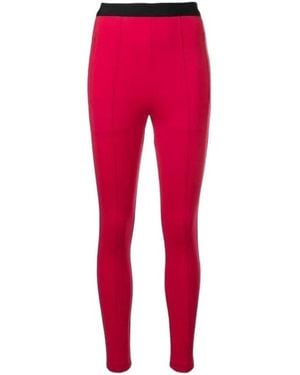 Balenciaga Logo Leggings - Red