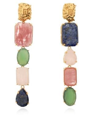 Balmain Pendant Earrings - White